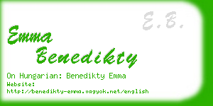 emma benedikty business card